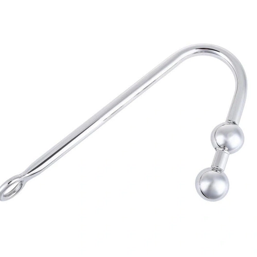 Stainless Pleasurable Anal 4417 Two Hook Balls Steel 0901